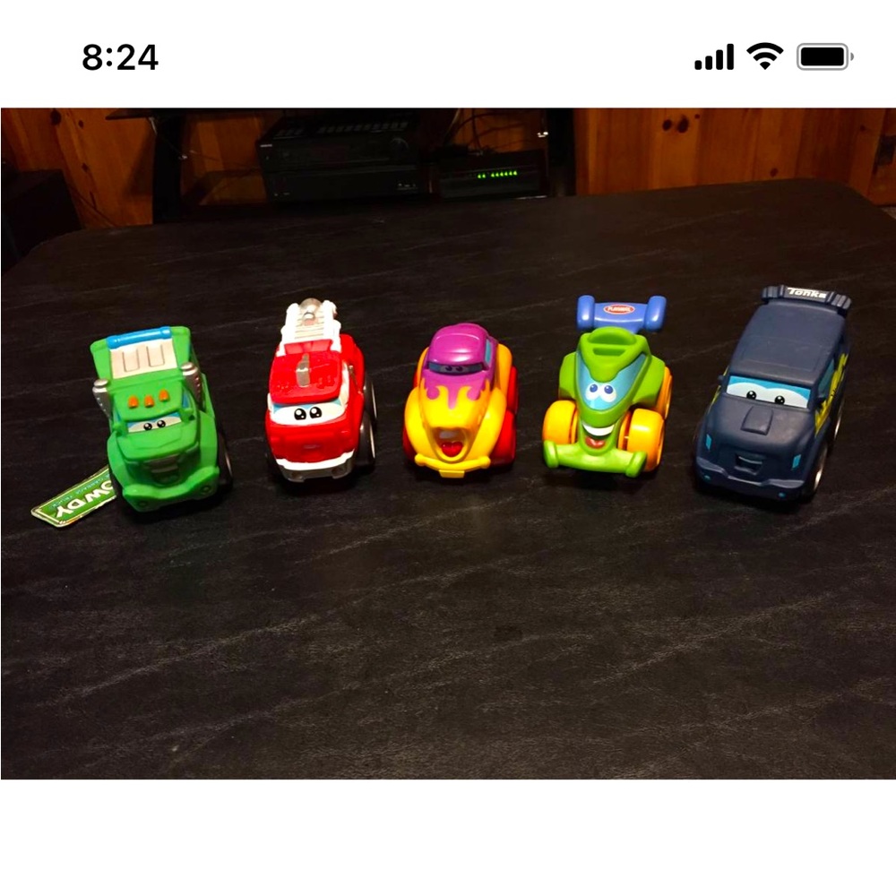 Tonka/Playskool (5) Soft Plastic Racers (Larger Size)